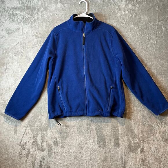 LL Bean Women's Polartec Fleece Full Zip‎ Jacket Size Large Blue - Picture 1 of 6